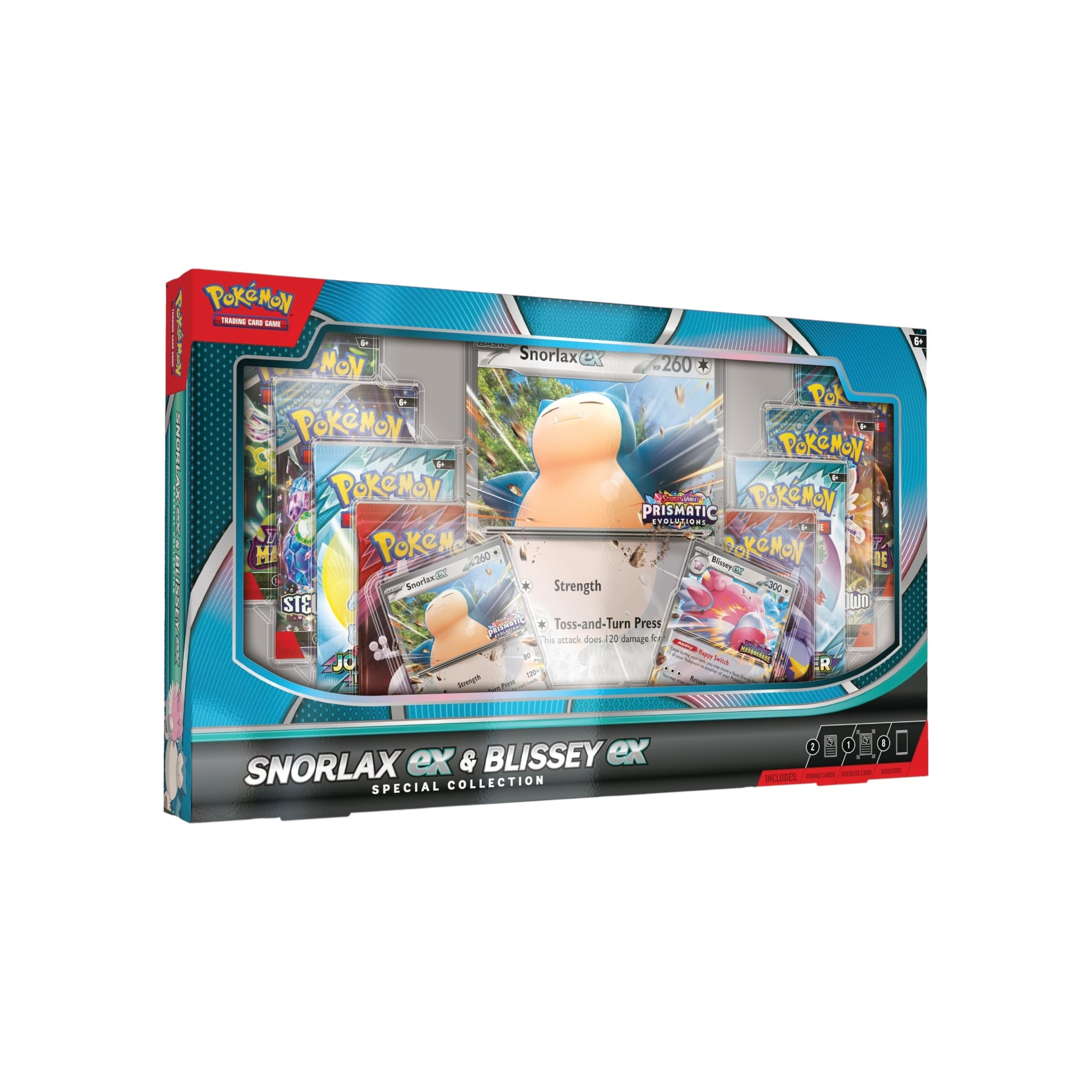 Cartes Pokémon Snorlax et Blissey de la collection spéciale TamoriCards, en sachet scellé, illustrées avec des détails colorés.
