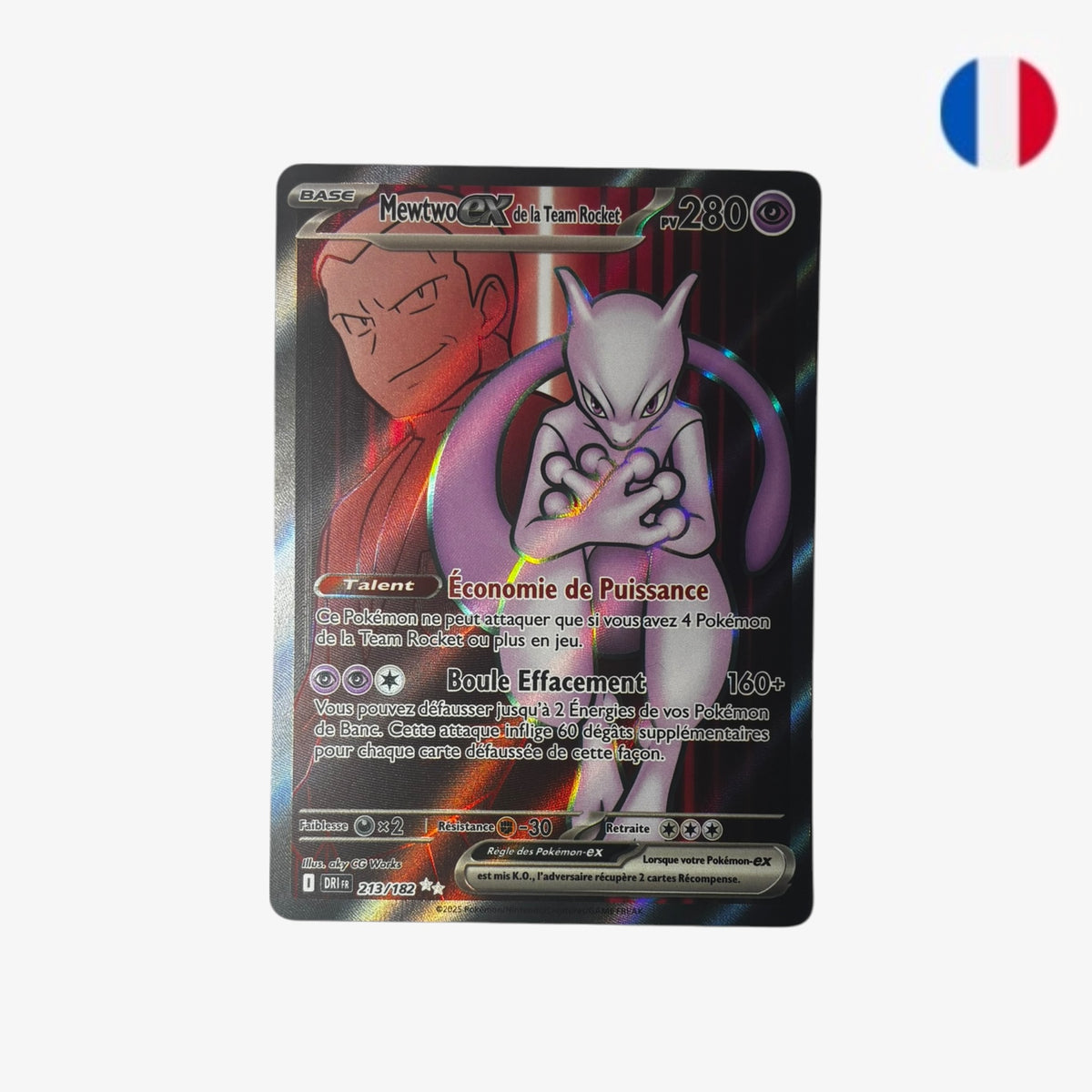 Mewtwo ex de la Team Rocket | DRI 213/182