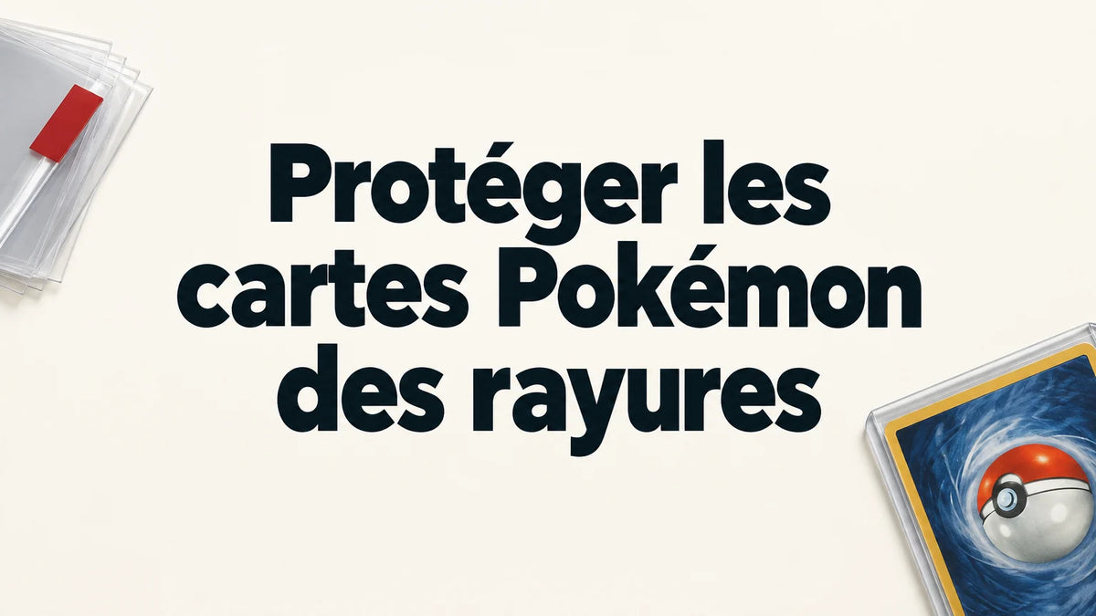 Carte de jeu protégée par une sleeve transparente pour limiter les rayures