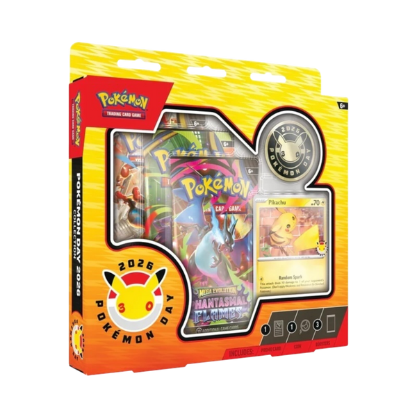 Tripack Pokémon Day TamoriCards scellé avec cartes Pokémon colorées et illustrées dans un emballage transparent.