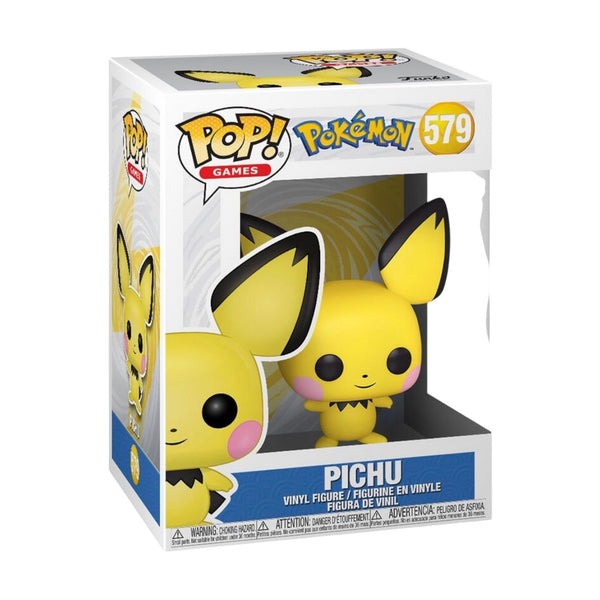 Pichu Funko Pop! de TamoriCards, figurine de collection, représentant le Pokémon électrique avec détails colorés et expressifs.