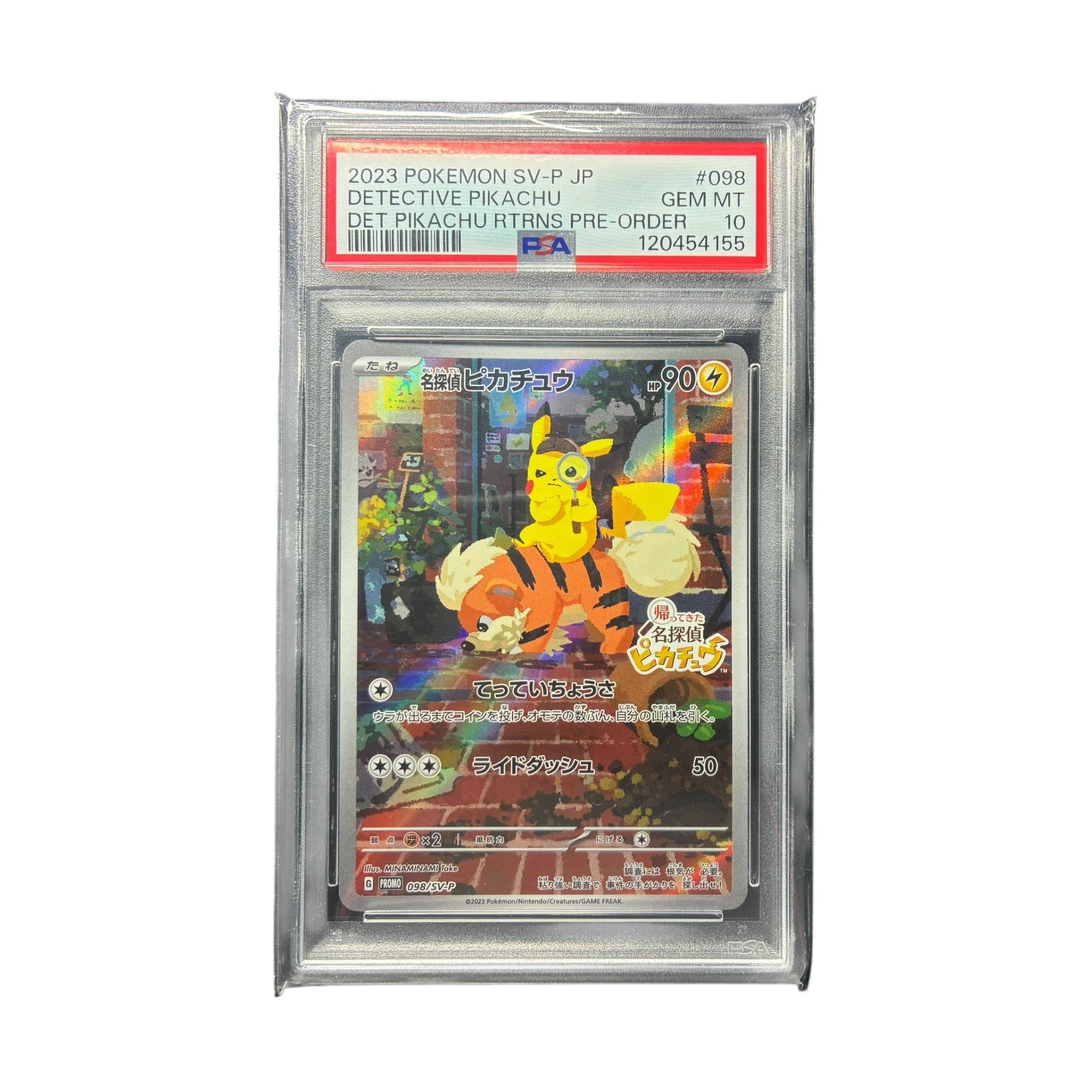 PSA 10 | SV-P 098 Pikachu Détective (JP)