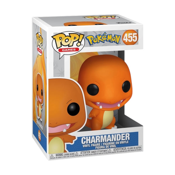 Charmander Funko Pop de TamoriCards, figurine de collection avec détails colorés et expression amicale, vue de face.