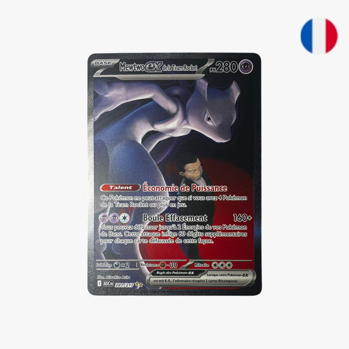 Mewtwo ex de la Team Rocket | ASC 281/217
